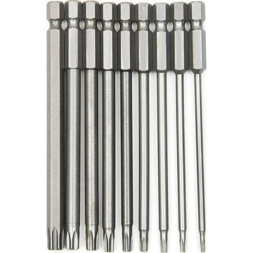 9pcs 100mm S2 Steel Magnetic Screwdriver Hex Torx Head Drill Screwdriver Set Bits Hand Tools Screw Driver