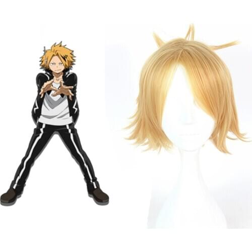 Anime My Hero Academia Cosplay Wigs Kaminari Denki Cosplay Heat Resistant Synthetic Boku no Hero Academia Wigs Halloween Party