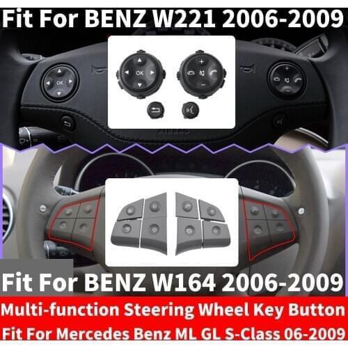 Car Multi-function Steering Wheel Left Right Button Phone Key Control For Mercedes BENZ W221 S-CLASS S280 S300 W164 ML GL W251
