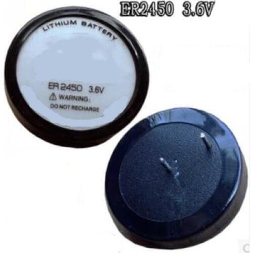 Free ship 2pcs/lot ER2450 3.6V lithium battery can't recharge tax controller battery TPMS tire pressure battery long life