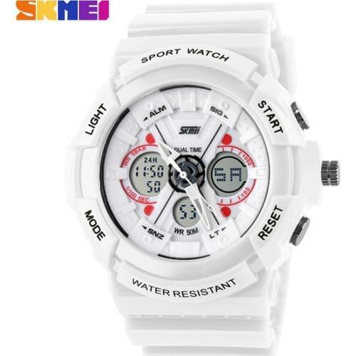 2018 Montre Women Sports LED Watches Man Luxury Brand LED wristwatches 2 Time Analog Casual Military Watch Men Sport Watch