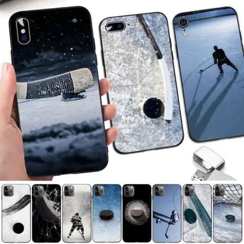 TOPLBPCS Ice Hockey Rink Phone Case for iPhone 8 7 6 6S Plus X 5S SE 2020 XR 11 12mini pro XS MAX