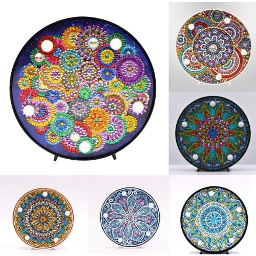 DIY Diamond Painting Mandala LED Night Light Full Drill Special Shaped Lights for Bedroom Home Decoration Christmas Gift
