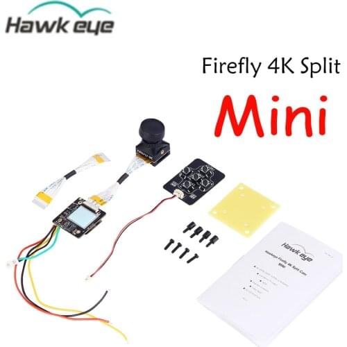Hawkeye Firefly 4K Split Mini Camera WDR Sensor with Low Latency TV Output for HD Recording DVR RC Drone Accessories