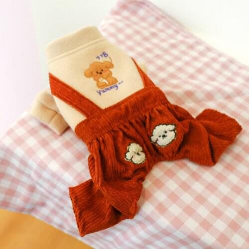 Pet Dog Rompers Winter Pet Clothes Jumpsuit Puppy Costume Outfit Garment Yorkshire Pomeranian Pants Bichon Schnauzer Clothing