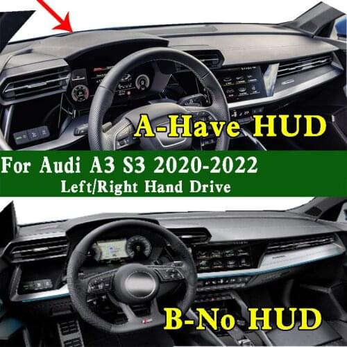 Car Dashboard Dashmat for Audi A3 S3 RS3 Sedan Sportback 35 30 TFSI 2020 2021 Pad Non-slip Sun Shade Cover Dash Mat Left Right