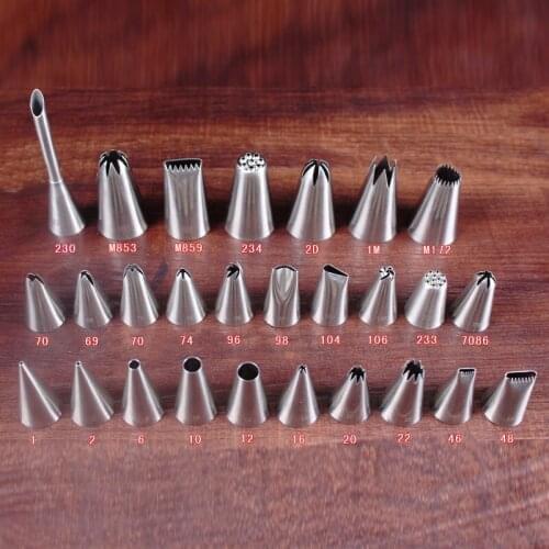 Small Pastry Nozzle 1pcs 18*30(mm) Stainless steel cake tools Cupcake Decorating Icing Piping Tips Puff Sugarcraft Pastry Tip