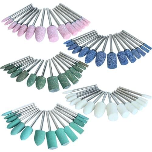 14Pcs Ceramic Grinding Head Rubber Mounted Point Wool felt Buffing wheel for Mould Polishing Dremel Rotary Tools