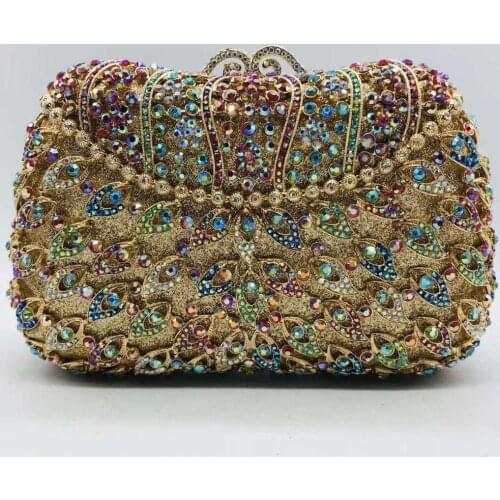 New Arrival Crystals party Women Evening Bag Bride Wedding Clutches bags High-end Beauty Handmade Lady Evening Clutch Bag purse