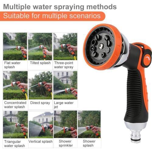 10-function High-pressure Water Spray Gun Garden Zinc Alloy Water Gun Household Car Wash High-pressure Water Gun