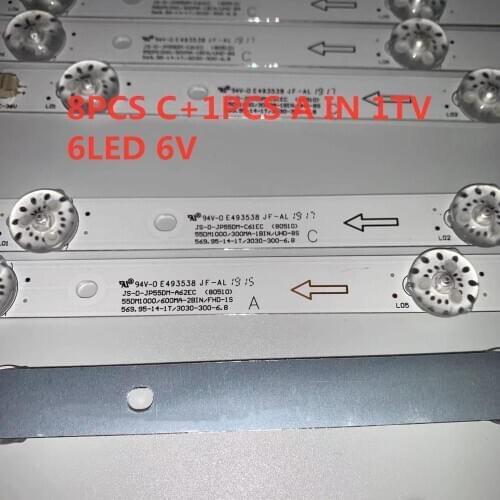 New high quality 55inch TV backlight JS-D-JP55DM-A62EC 55DM1000/600MA-2BIN JS-D-JP55DM-C61EC 55DM1000/300MA-ABIN/FHD