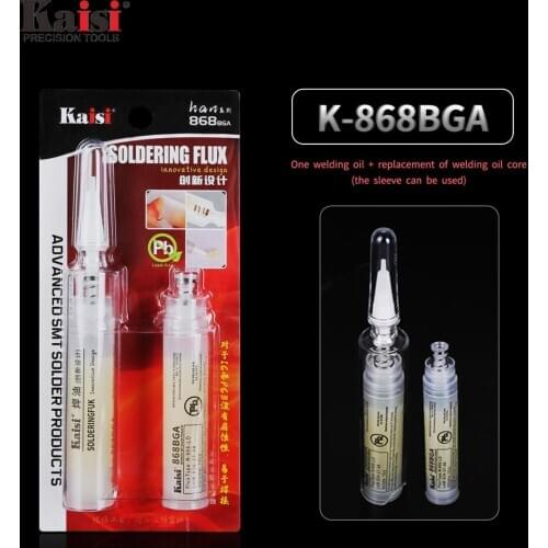 Kaisi 868 latest press-in BGA welding oil for mobile phone BGA IC repair welding, lead-free, halogen-free, no need to clean