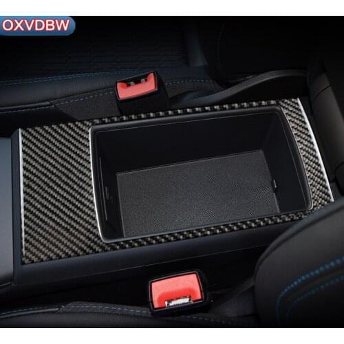 Car Interior Carbon Fiber Buttons Armrest Box Panel Auto 3D Stickers For Audi A3 8V S3 Car Styling 2014-2018 Accessories