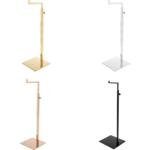 Adjustable Height Handbag Display Stand Rack Bag Purse Shelf Stainless Steel