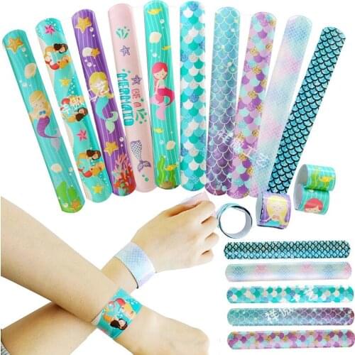 Little Mermaid Theme Party Clap Circle Toys Under The Sea Princess Mermaid Birthday Decor Party Favor Blue Ocean Theme Party