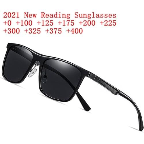 Outdoor Sports Square Reading Sunglasses Men Hyperopia Presbyopia Brand Ultra-light Mens Reading Goggles UV400 NX