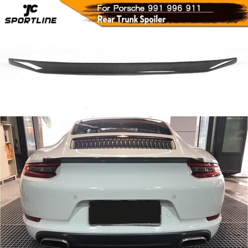 Carbon Fiber Rear Spoiler Window Wing Lip for Porsche 911 991 996 2012 - 2015 Rear Trunk Spoielr Boot Lip Car Styling