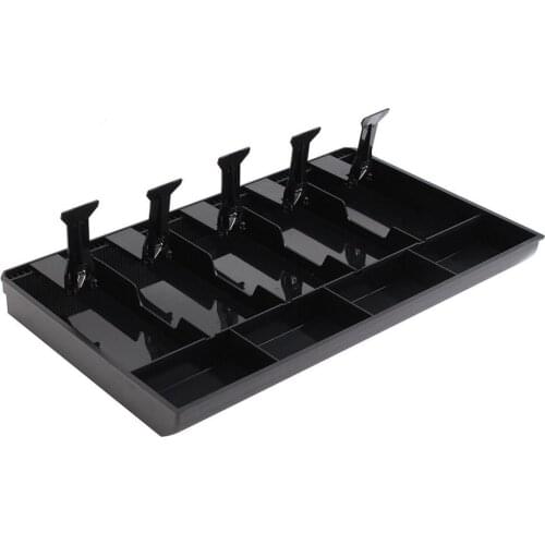 Ultralight 5 Grids Money Cash Coin Register Insert Tray Replacement Cashier Drawer Storage Cash Register Tray Box Classify Store