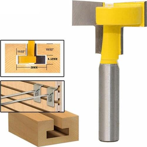 T-Slot Milling Cutters 8mm Shank T-Track Router Bit Straight Edge For Wood Cutter Woodworking Tools