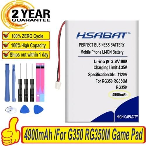 Top Brand 100% New 4900mAh Battery for RG350 RG350M Retro Handheld Game Console Batteries + free tools