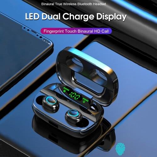 S11 TWS Wireless Earphones Waterproof 6D Stereo Headsets Bluetooth 5.0 Touch Control Earbuds 300mAh Powerbank Headset With Mic