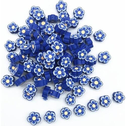 30pcs10mm Plum Blossom Polymer Clay Spacer Loose Beads for Jewelry Making DIY Handmade Bracelet Accessories