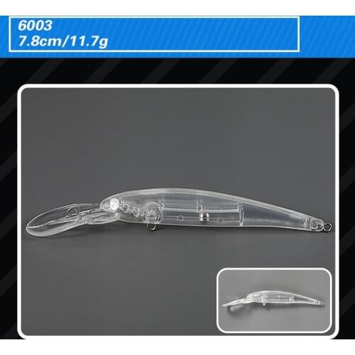 50pcs Blank Unpainted Bait DIY Minnow Crankbait Wobbler Unpainted Lure Freshwater Fishing Blank Hard Lures Isca Pesca