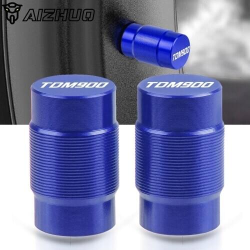Wheel Tire Valve Caps CNC Aluminum Airtight Covers Motorcycle Accessories For Yamaha TDM900 TDM 900 2002-2014 2015 2016 2017 18