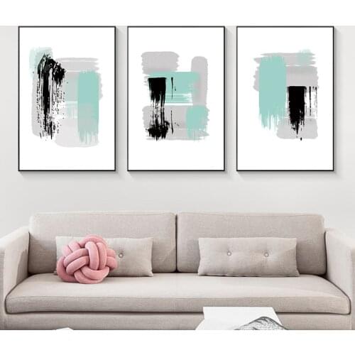 Abstract Black And Green Landscape Canvas Painting On The Wall Art Canvas Print Wall Art for Living Room Home Decor