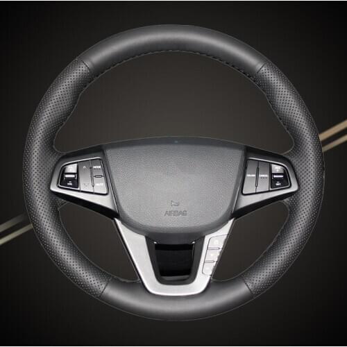 Car Braid On The Steering Wheel Cover for Hyundai MISTRA 2013 2014 Mistra DIY Auto Wheel Covers Car-styling Interior Accessory