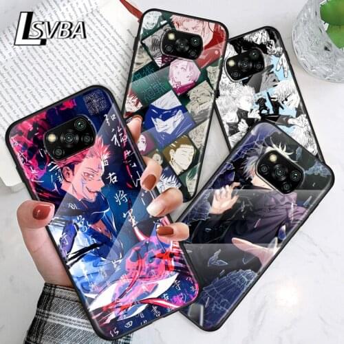 Jujutsu Satori Gojo For Xiaomi POCO F3 F2 X3 NFC X2 M2 Pro Tempered Glass Hot New Shell Luxury Cover Phone Case