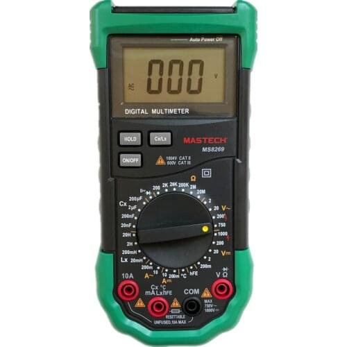 Mastech MS8269 3 1/2 Digital Multimeter LCR Meter AC/DC Voltage Current Resistance Capacitance Inductance Temperature Tester