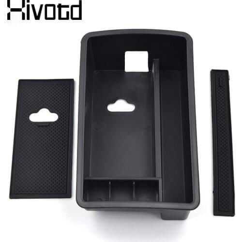 Hivotd For Audi A3 8V 2014-2020 Accessories Central Armrest Storage Box Plastic Organizer Container Tray Interior Parts Styling
