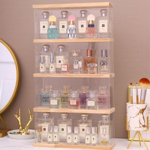 Large Capacity Perfume Storage Box Toys Display Stand 2/4 Layers Nail Polish Perfume Box Sundries Storage Box Jewelry Shelf