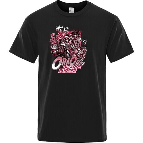 JoJos Bizarre Adventure T-Shirts Men Summer New Casual Tops Hip Hop Cotton Short Sleeve Japan Anime T Shirt Male Streetwear