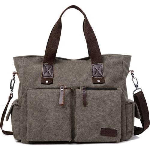 Canvas men bag crossbody bag casual cloth bag handbag large capacity travel bag mens shoulder bag