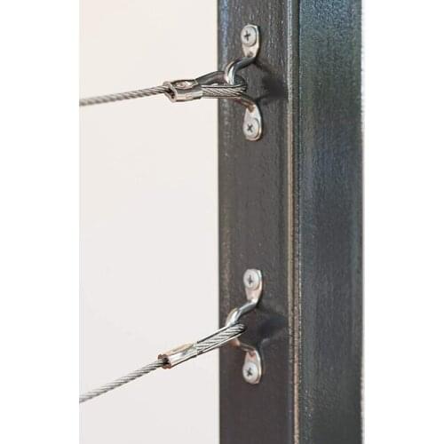 Cable Set with 10M Wire Rope M2 Wire Rope Clamp M5 Hook Eyelet Spanner Stainless Steel for Tent Ropes Washing Lines