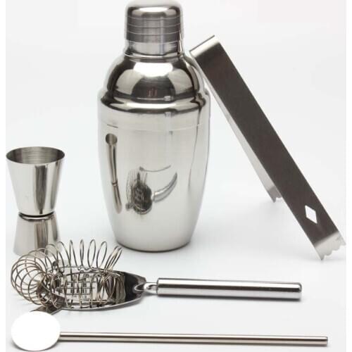 Popular style cocktail shaker set Five-piece cocktail shaker tool