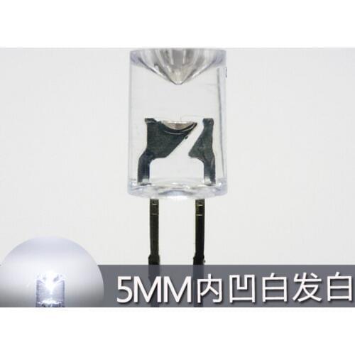 New ODM Flat Top Concave 5mm Respiratory flash LED Diode White color 2-3.4v 20ma