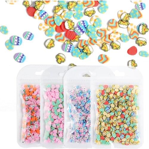 Easter/Flowers/ heart-shaped Slices Nail Art Decoration 3D Styles Manicure Slice Sticker DIY Designs Kawaii Nails