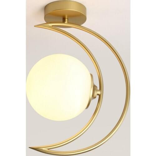 Corridor aisle ceiling light creative iron lights balcony lamp Nordic aisle cloakroom light glass lamp kids ceiling lamp CL42303