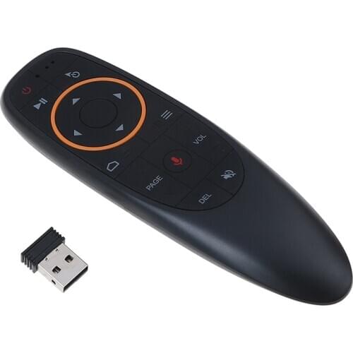 For Android TV BOX G10 Air Mouse Voice Control 2.4GHz Wireless Google Microphone USB Receiver Gyro Sensing Smart Remote Control