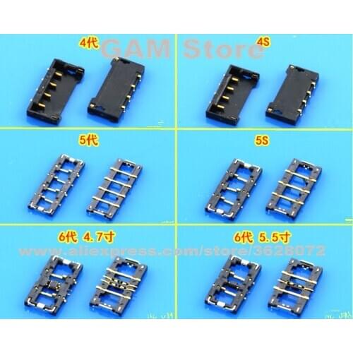 Battery FPC Connector For iPhone 4 4S 5 5S 5C 6 6Plus 6S 6SP 7 7Plus 8 8P X Inner Battery Holder Clip Contact Replacement