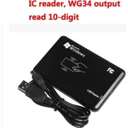 IC card reader ,RFID reader, USB assign reader, 13.56M,Read 10-digit,wg34 output ,sn:06C-MF-10 ,min:1pcs