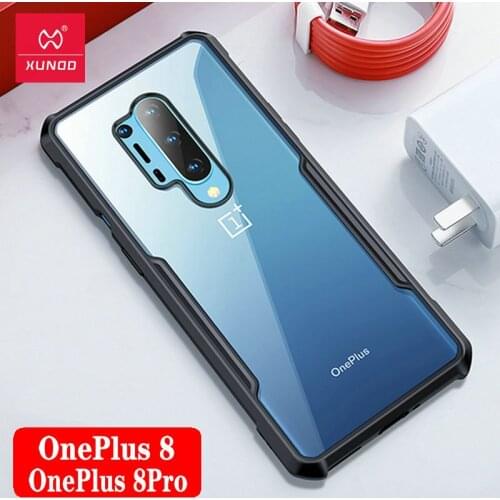 XUNDD Ultra Thin For One Plus 8 Pro Case Magnetic Ring Bracket For 1+8 Pro Phone Case Transparen Shookproof Airbag Back Cover