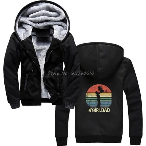 Girl Dad Hip Hop Vintage Geek Hoodie Men Hooded Winter Thickening Keep Warm Sweatshirt Streetwear Harajuku