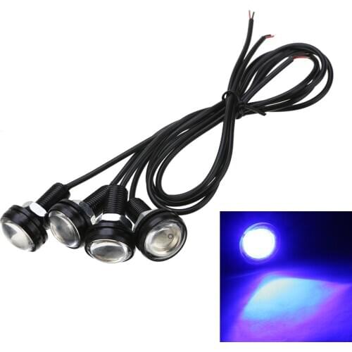New 4pcs 12V 3W Blue LED Waterproof Boat Outrigger Light Spreader Transom Underwater Fish Signal Lamp Marine Boat Lights