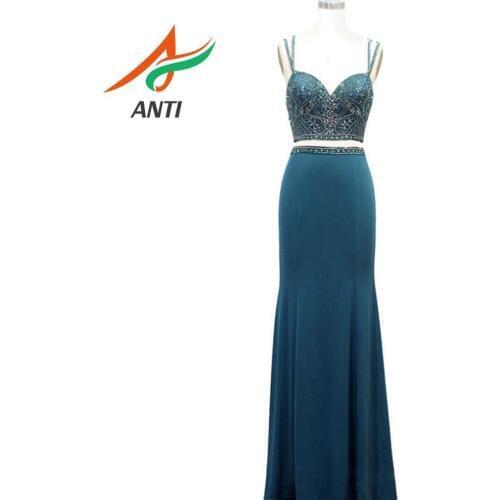 ANTI Custom Made Sexy Glitter Deep V-Neck Prom Dresses 2019 Mermaid Two Pieces Backless Cheap Long Formal Gowns vestidos de gala