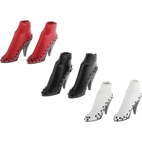 1/6 Soldier High Heels Shoes Stud Stud Boots for 12 '' Action Figures