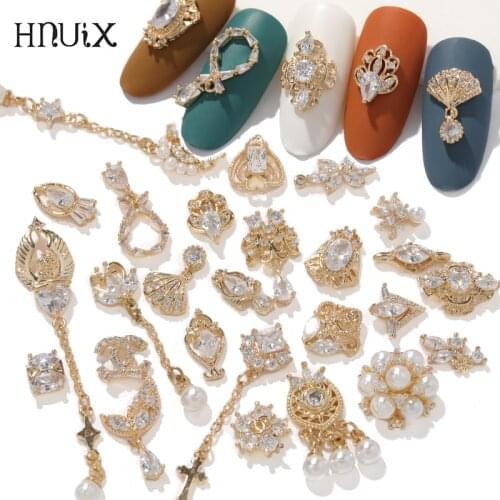 1pieces 3D metal Zircon Nail art jewelry japanese nail decorations top quality zircon crystal manicure zircon diamond charms